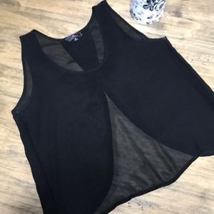 ⭐️ buy 2/get 1 free: Sheer Open Back Black Tank